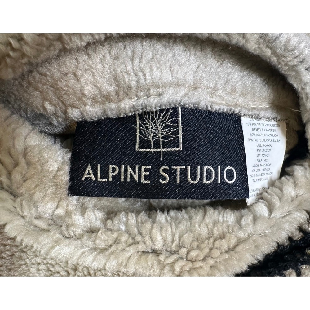Alpine Studio Reversible Hooded Fleece Jacket Women's XL Cozycore Cottagecore - Picture 11 of 13